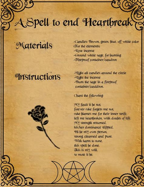A Spell To End Heartbreak By Minimissmelissa On Deviantart Witchcraft