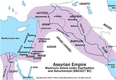 Map Of Ancient Assyrian Empire