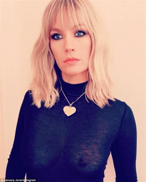 January Jones Flashes Perky Assets Through Sheer Jumper Daily Mail Online