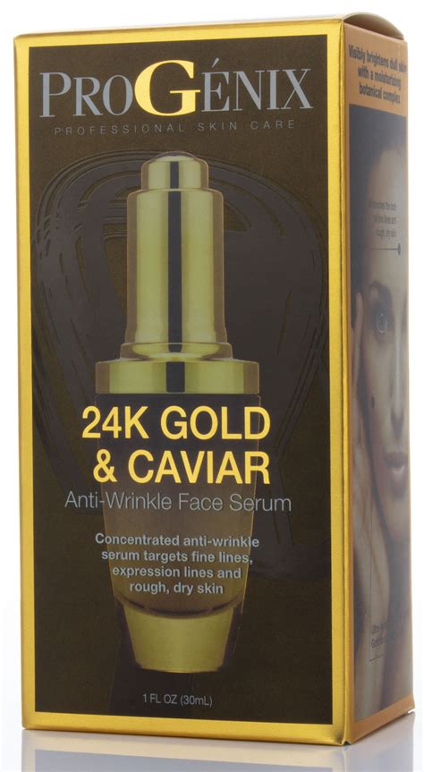 Progenix 24k Gold And Caviar Anti Wrinkle Face Serum 1 Fl Oz 30ml