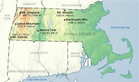 Physical map of Massachusetts