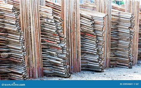 Scaffold Warehouse Stock Image Image Of Piles Scaffolding 23054601
