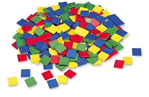 Hand2mind Plastic Square Color Tiles Math Counters For Kids Math