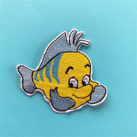 Flounder Embroidered Patch Sew Or Iron On Etsy