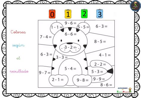 Fichas Colorea Por Sumas Y Restas Imagenes Educativas