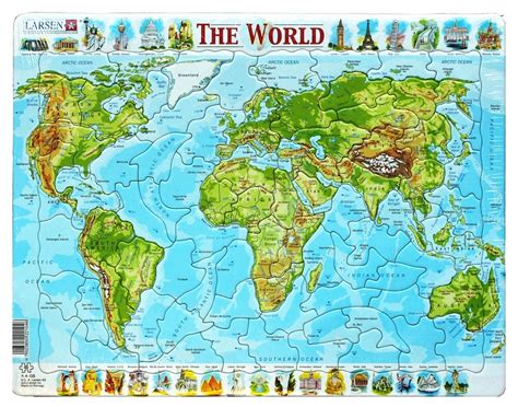 Map Of The World Jigsaw Puzzle 80 Piece Whitcoulls