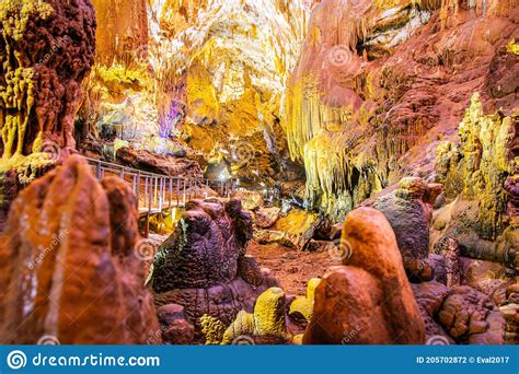 Stunning View Inside Prometheus Cave Stock Photo Image Of Colorful