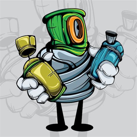 Premium Vector Spray Can Character
