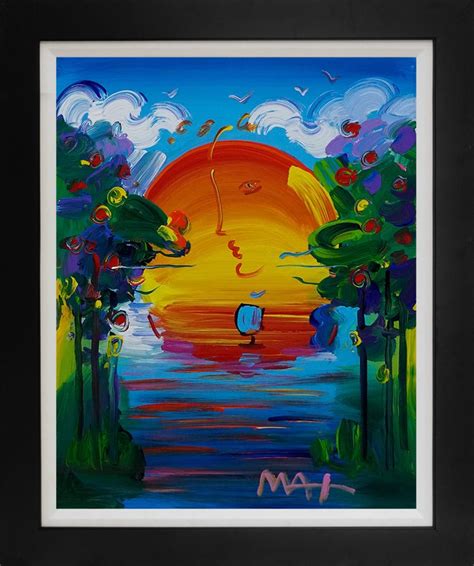 Sold Price Peter Max Original On Canvas Image Size 20x16 Inches Hand
