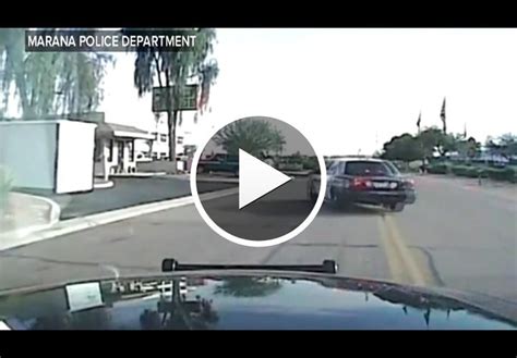 video arizona police car rams suspect ending day long crime spree police magazine