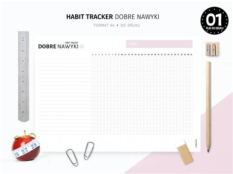 Habit Tracker Dobre Nawyki R Owy Do Druku Karty Pracy I Planery Do Druku Sklep Internetowy