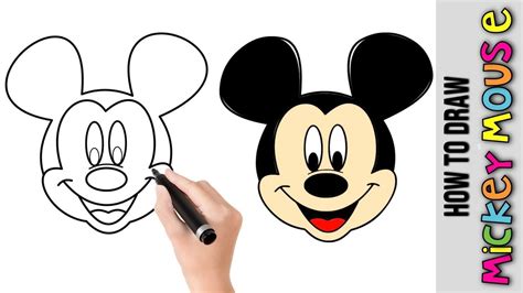 How To Draw Mickey Mouse Disney Cute Easy Drawing Tutorial For