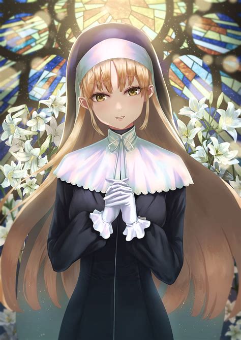 Sister Cleaire Nijisanji Virtual Youtuber Nun Outfit Blonde Gloves