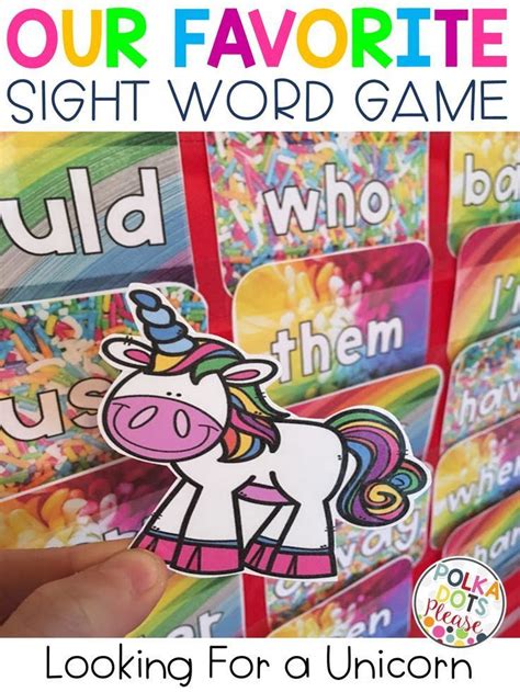 We Love Playing Looking For A Unicorn Sight Word Game Its Perfect For