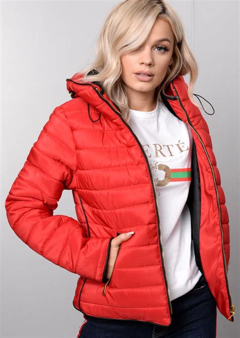 Lightweight Quilted Puffer Padded Jacket Coat Red Jackets Padded Jacket Lulu Fashion