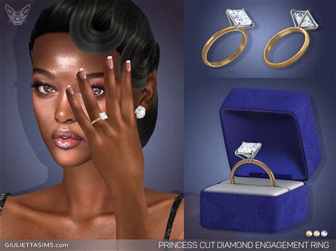 The Sims Resource Princess Cut Diamond Engagement Ring Sims Baby