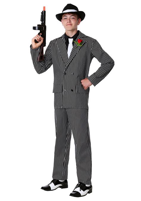 Deluxe Striped Gangster Suit Teen Costume