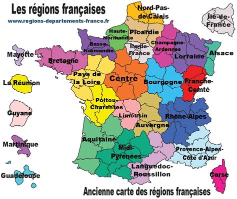 Carte De France Et Ses Regions Info ≡ Voyage Carte Plan