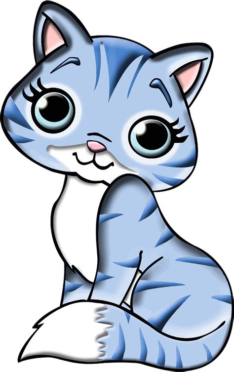 Gatos Animados Png Dibujo De Un Gatito A Color Clipart Cat Art Porn