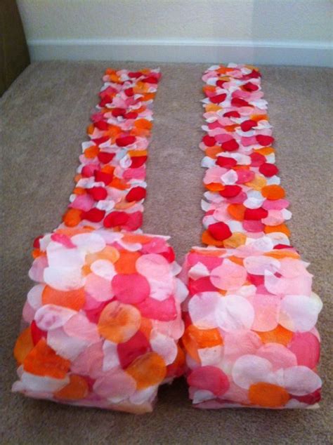 Buy a simple aisle runner at your local craft store, and use microsoft publisher or a similar program to. DIY no mess petal aisle runner | Rose petal aisle, Diy wedding, Aisle runner