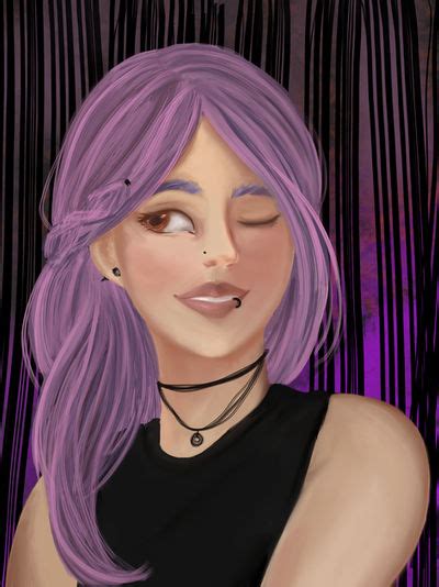 Purple Hair Girl By Orangeramphastos On Deviantart
