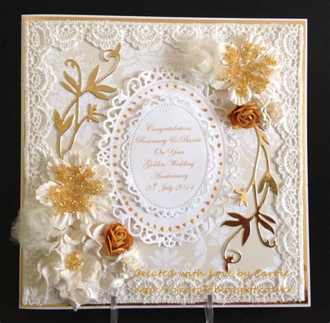 The Things I Love Golden Wedding Card And Box