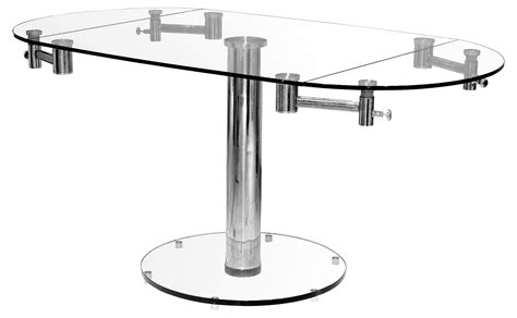 The contemporary styling with simple, sharp lines. Oval Extending Glass Dining Table | Oval Extending Dining ...