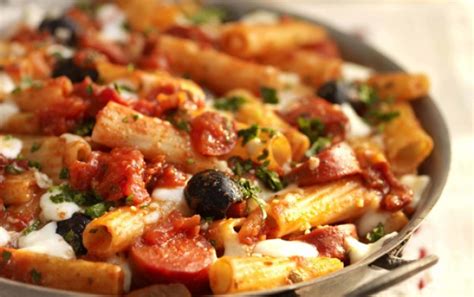 Instant pot chicken alfredo penne pasta | six sisters' stuff. Tomato and chorizo pasta bake recipe - goodtoknow