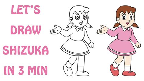 How To Draw Shizuka From Doraemon Step By Step Learn Drawing For Kids