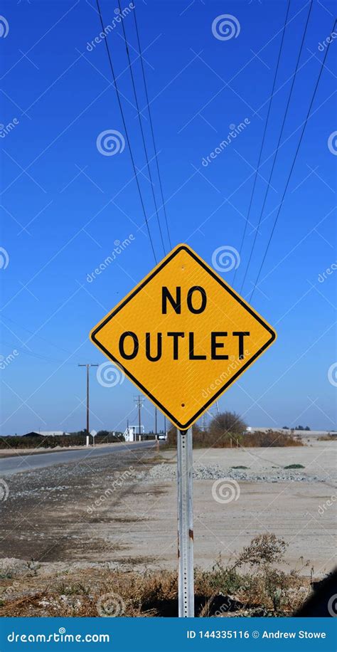 Road With A No Outlet Sign Stock Photo Image Of Season 144335116