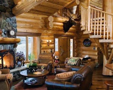 Top 60 Best Log Cabin Interior Design Ideas Mountain