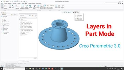 Creo Parametric Layers In Part Mode Tutorial Youtube