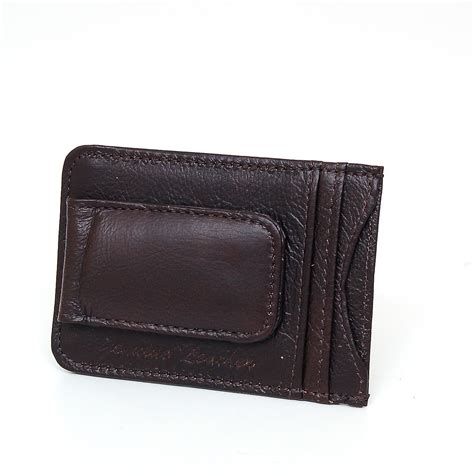 Keep your cash easily accessible in the money clip with this leather wallet. Mens Leather Money Clip Slim Front Pocket Wallet Magnetic ID Credit Card Holder | eBay