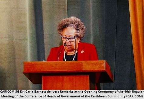 Remarks By Dr Carla N Barnett On The Occasion Of The Opening Ceremony