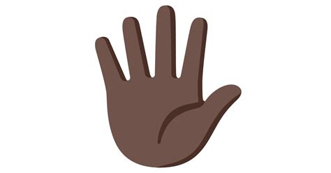 Hand With Fingers Splayed Dark Skin Tone Emoji Meaning Symbolism