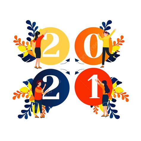 Happy New Year Vector Png Images Happy New Year 2021 Geometric