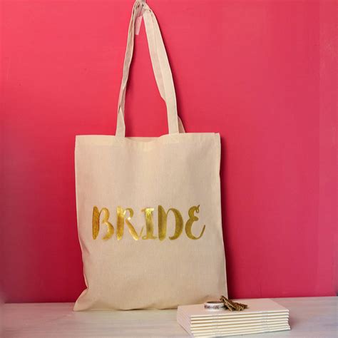 Metallic Wedding Party Tote Bag By Snapdragon