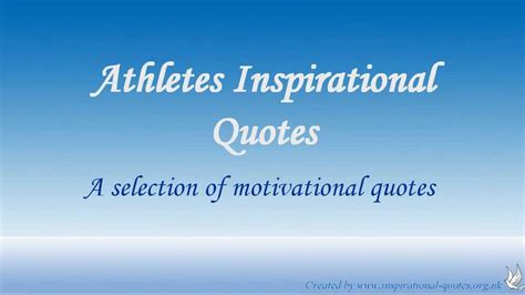 Athletes Inspirational Quotes Youtube