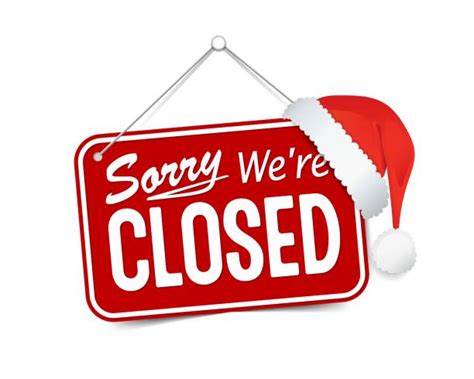 740 Closed For Christmas Sign Stock Illustrations Royalty Free Vector