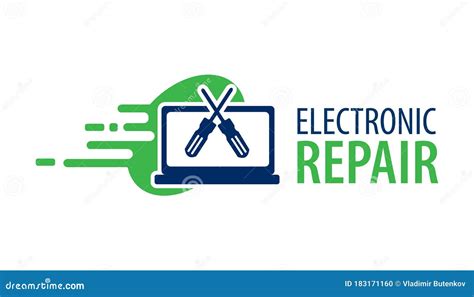 Vector Logo Of The Electronics Repair Service Stock Illustration