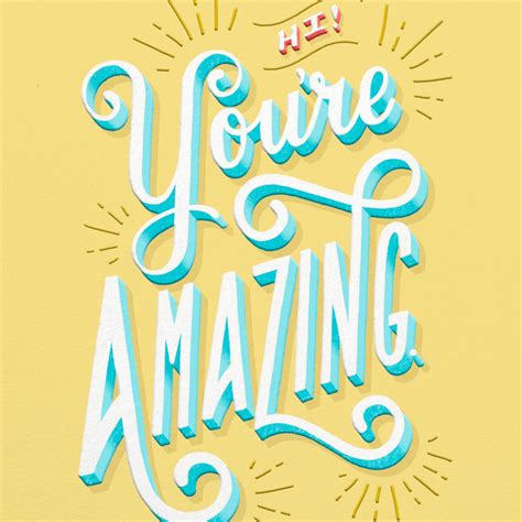 hi you re amazing thinking of you card greeting cards hallmark