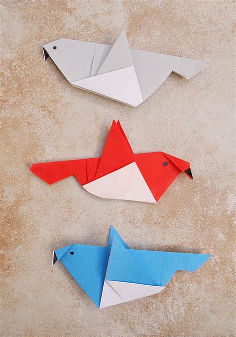 Simple Origami Birds For Kids Origami Easy Origami Bird Birds For Kids