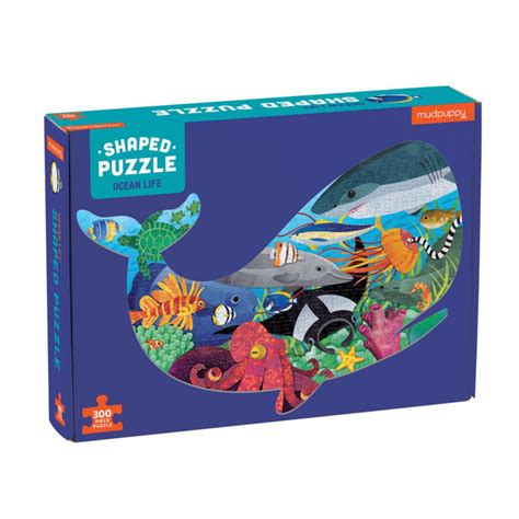 Mudpuppy Shaped Puzzle Ocean 300pc