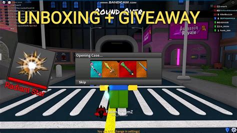 Roblox Assassin Unboxing 10heoric Cases Giveaway YouTube
