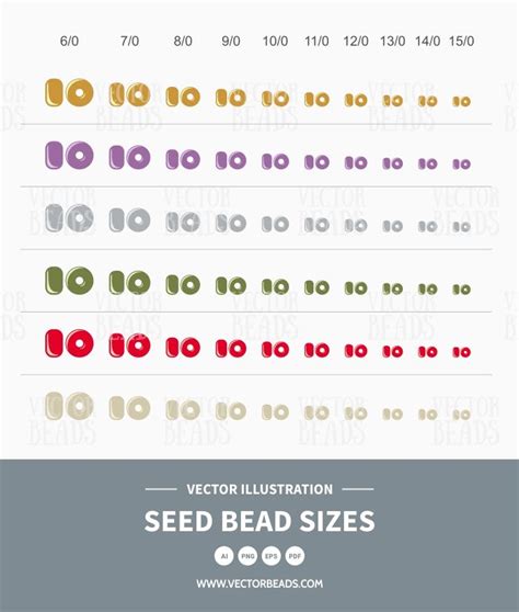 The Vector Clipart Set Of Round Seed Beads From Now Includes 6 Seed