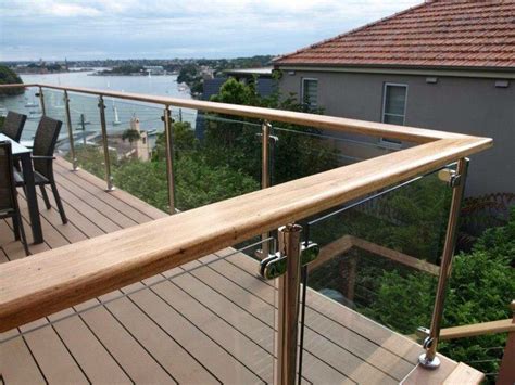 Glass Balustrade With Timber Top Rail Glass Railing Deck Railing