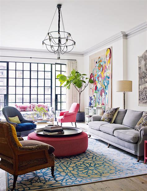 Rooms Of Inspiration Bright And Eclectic Living Room