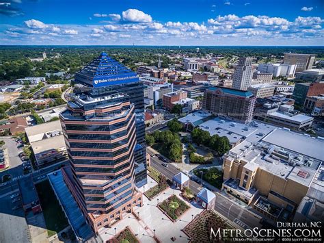 Aerial Of Downtown Durham North Carolina Buildings