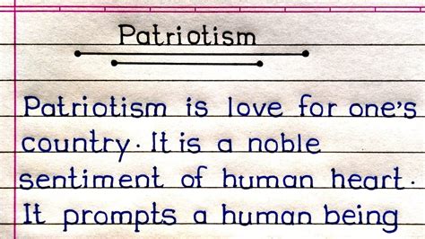 Essay On Patriotism In English Patriotism Essay In English