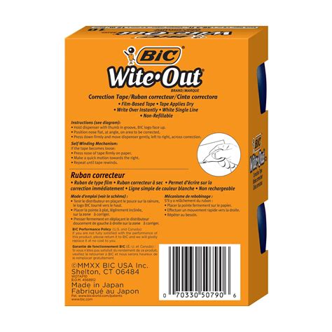 Bic Wite Out Brand Ez Correct Correction Tape White 10 Count Buy
